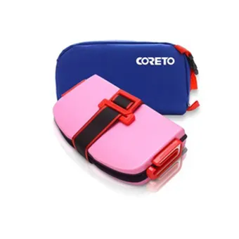 [SG] Foldable Child Safety Car Booster Seat Compact Travel Portable Baby Seat Blue Pink For 3-13 yrs
