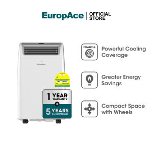 [NEA Energy Compliant] EuropAce 12000 BTU Compact Series Green Portable Aircon | EGAC12E3 | 290sqft Energy Savings