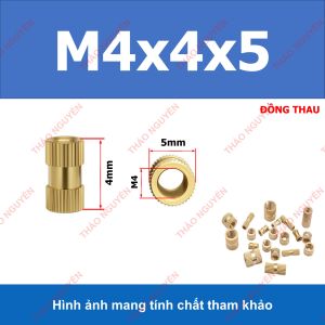 Tán ren cấy gắn nhựa bằng đồng M3 M4 M5 M6 (Dài 4mm/8mm) - Tán ren đồng