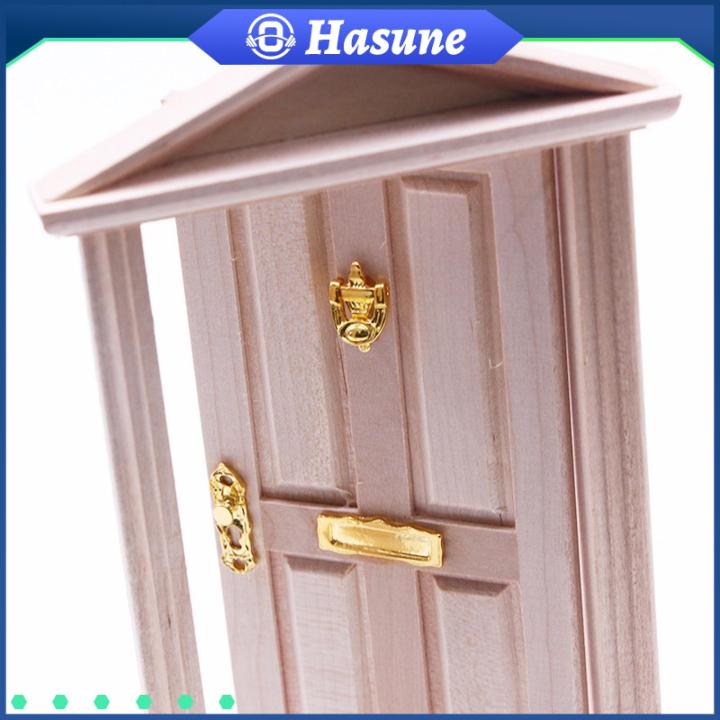 Hasune cửa mini bằng gỗ mô hình Dollhouse cửa gỗ Bộ đồ chơi đồ hàng với ...