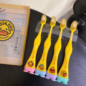 แปรงสีฟัน สําหรับเด็ก เซ็ต 4 ด้าม สะอาดปลอดภัย ถ้วยดูดที่ด้านล่างสามารถแก้ไขได้