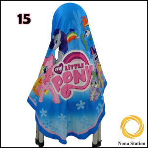 NS SET B  Children Slip On Hijab Pony  Age 3-7 (Multi Color)