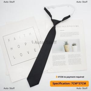 [COD] Auto Stuff เนคไทสแน็ปสำหรับเด็กสีพื้นสีดำแบบลำลองสำหรับนักเรียนทุกชุดเนคไทสำหรับผู้ชายและผู้หญิง