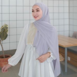 Melia Pashmina 2 In 1 + Ciput Cerutty Babydoll / Jilbab Premium / Adem / Termurah / Elegan Kekinian
