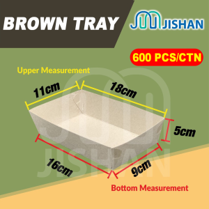 [CTN] Disposable Paper Lunch Box / Burger Box / Lunch Paper Tray Takeaway Delivery Paper Box / Kotak Kertas Makanan 纸饭盒