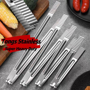 Barbecue Tongs Stainless Steel Long Handle Tongs for Non Stick Clip for Cooking Stainless Steel Steak Clamp Tongs