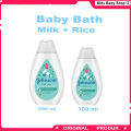 Johnsons Hair & Body Baby Bath Milk Rice 100ml & 200ml - Kids Baby Shop. 