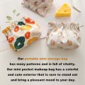 Treadcrck PortableStorage Bag for Purse, PortableStorage Bag,Storage Bag, Coin Purse Self-Closing Small Travel Kit Lipstick Cosmetic Storage Bag (1pcs-A). 