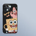 Cartoon Graffiti SpongeBob SquarePants Patrick Star Straight Edge Mobile Phone Cases Cover Casing Cashback Finds For VIVO V23E / V23 / V20 Pro / V15 / V15 Pro / V17 / V19 / V20 / V20 SE / V21 / S1 / S1 Pro Fun Cute Personality Shock Protection. 