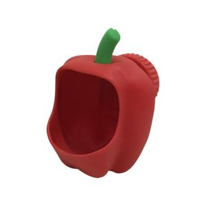 OUTOPEN Plastic Parrot Cage Feeder Hanging Chili Shaped Bird Food Basin Unique Funny Parrot House Cage Mount