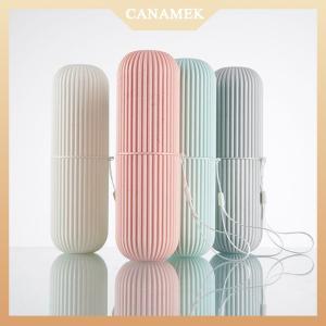 [CANAMEK] กล่องเก็บแปรงสีฟันแบบพกพาสำหรับเดินทางถ้วยใส่แปรงสีฟันในห้องน้ำกล่องเก็บกล่องเก็บอุปกรณ์อาบน้ำเวลาเดินทางไอเดียใหม่