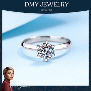 DMY Jewelry Gold 916 Original Malaysia/ Gift Set for Women/ Moissanite 1 Carat Couple Ring