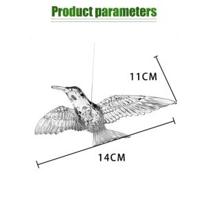 Ornamen Liontin Bentuk Burung Humming Birds Bahan Akrilik Transparan Untuk Dekorasi Pesta Pernikahan