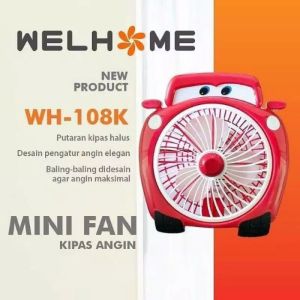 Kipas Angin Karakter WELHOME Mobil Murah MJ Elektric