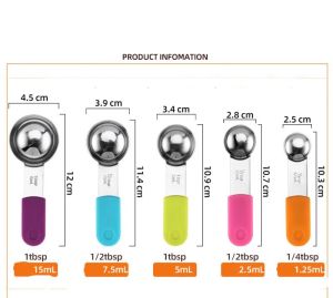 Measuring Stainless Steel Measuring Spoons for Coffee Tea Spices Flour Oil ( Local Stock Available )