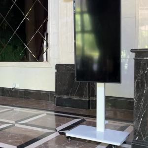 TV Stand With Wheels TV Floor Stand TV Rack With Wheels TV Stand Floor Standing Adjustable height horizontal and vertical screen rotation universal art hanger