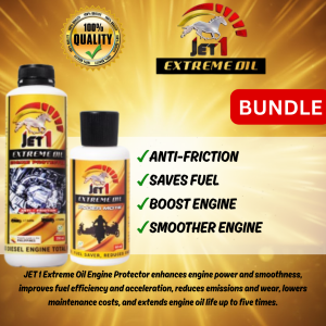 JET1 Extreme (BUNDLE 60ML+250ML) Oil Additive Oil Engine Protector For Gasoline and Diesel Fuel Saver