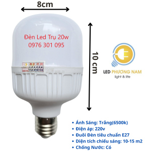 [Giá Sỉ] Bóng Đèn Led Trụ 20w 30w 40w 50w Đèn Bulb Đèn Trụ Sáng Trắng Siêu Rẻ