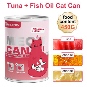 【PET RECORD】450g/95g Cat Wet Food Cat Mousse Canned Cat Snacks Nutritious Organic Cat Canned Staple Food Cat Wet Food Salmon/Chicken/Tuna Organic Grain Free Recipe aozi