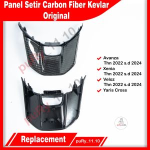 Panel setir Cover stir Carbon Fiber Kevlar Avanza Xenia Veloz Yaris Cross 2022 sd 2024 ORIGINAL