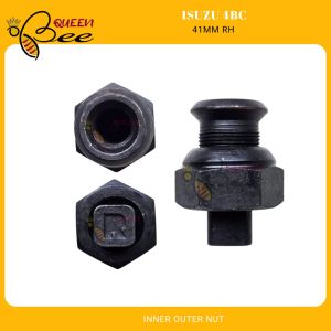 QUEENBEE 41mm INNER OUTER NUT for Isuzu 4BC2 RH/LH
