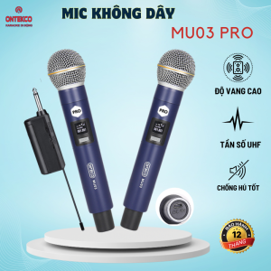 bộ micro không dây karaoke cao cấp ontekco e6/e6s pin tiều/ mu03 pro  pin sạc đẳng cấp míc hát karaoke