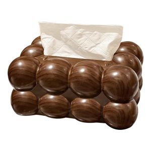 EDHO5 Wood- Cloud Design Facial Tissue Holder Wide Opening Non Slip Paper Towel  Dispenser Creative Space-saving Napkin Container Home