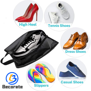 BECORATE Travel Shoe Bag Visible Breathable Mesh Portable Shoe Bag Dustproof Shoe Storage Bag