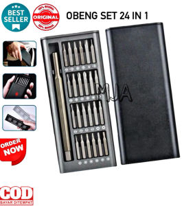 (BISA COD) PROMO Obeng Set 24 in 1 Multifungsi / Obeng Portable / Obeng Set Premium 24 set Pegangan paduan aluminium Multi Magnetic Screwdriver Screw PC Laptop HP Smartphone / Obeng Sebaguna