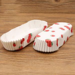 KODUS 100Pcs Practical Cake Tools for Wedding Celebration Kitchen Gadgets Hamburger Tray Small Cake Tray Bakeware Cupcake Wrappers Paper Baking Cups