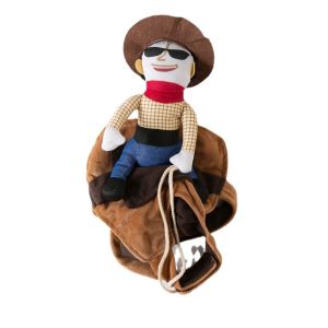 DUY26 Novelty Dog Riding Denim Clothing Cowboy Rider Breathable Cat Party Dressed Up Funny Adjustable Dog Cosplay Costumes Halloween Party