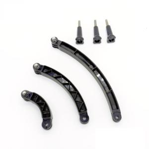 3 Lengths Extension Rod Helmets Arm Extension Curved Poles Selfie Stick Tripod Adapters for Action Cameras