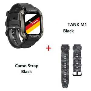 KOSPET TANK M1 Smartwatch 1.72 Screen SpO2 HR BP Monitor Fitness Tracker IP69 Waterproof Sports Watch
