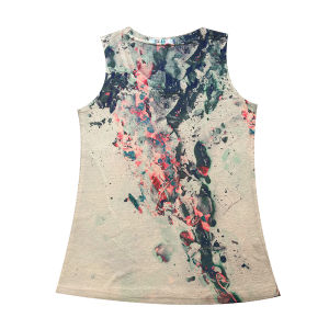 REHIN Womens T-shirt Sleeveless Knit Vest with Breathable Skin-Friendly Fabric and Unique Print Pattern Tops for Summer Fashion Tanks