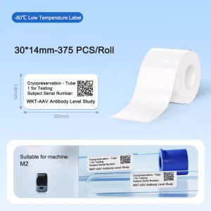 NIIMBOT M2 Thermal Transfer Low-Temperature Label Paper-80 Degrees Refrigerator Freezer Stickers Freezer Stickers