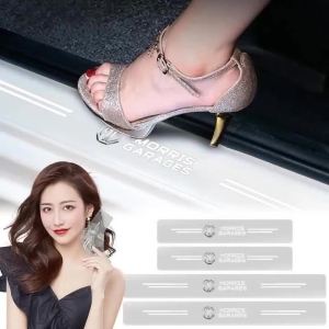 sapid Car Door Sill Clear Guard Film 4-Piece Scratchproof Protector for MG ZS HS MG3 MG4 EV MG5 MG6 MG7 GT ES5 Cyberster 5Q9T4