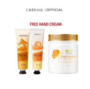 Gratis 2pcs Hand Cream - Cindynal Bibit Collagen Hand Body Lotion Badan Original