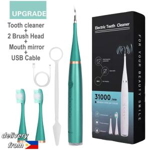 JIANGZHIB 【 Local Shipped 】 Cleaner Ultrasonic Tooth Cleaner Usb Electric Tooth Brush Multifunctional Portable Electric Tooth Cleaner Clean