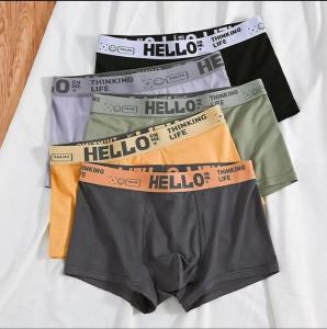 Quần Lót Nam Hello Đơn Giản Màu Trơn Thoáng Khí Thân Thiên Với Da Quần Sịp Boxer 5 Màu Đa Dạng - Mã A002 Quần Sịp Nam ELUY Đủ 5 Size Chất Liệu Vải Cotton Mềm Mại Thoáng Khí Co Giãn Thoải Mái Dễ Mặc