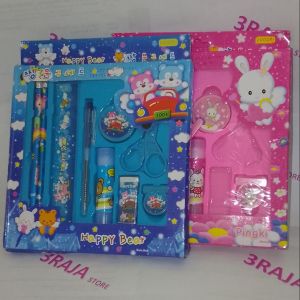 1 SET PENSIL PENGHAPUS RAUTAN KARAKTER 9 IN 1