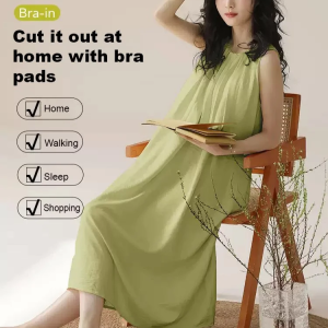 [Whoever Wears It Will Look Good] A Dress With Built-In Breast Pads Puff Sleeves Dress With Two Side Slits