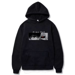 Sweater  Hoodie Anime Jepang Tokyo Ghoul Kaneki Ken Eyes M-L-XL-XXL Bahan Babyterry