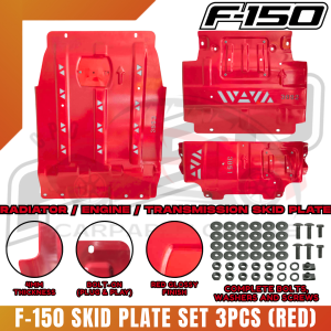 CPO SKID PLATE COVER SET (3PCS) RED (12439)