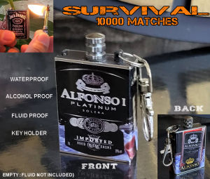 Keychain Liquor Inspired Stainless Match  Collections