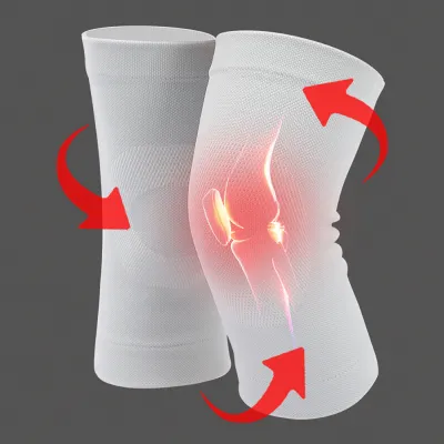 【1 pair】Cofoe Elastic Knee Pads Arthritis Pain Relieve Kneepad Medical Sleeve Protector Joint Support Protection Brace Reduces Soreness for Elderly Cold Leg & Knee Injuries