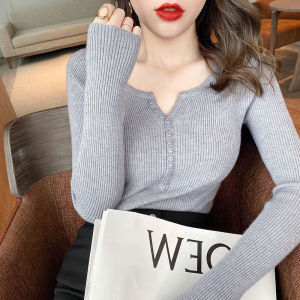 AJWShop [TX] Atasan Rajut Wanita Import Premium Bahan Halus | Baju Rajut Knit Import Bahan Adem Model Kekinian | Top Knit Long Sleeve Korean Style | Atasan Wanita | Baju Wanita Kekinian Lengan Panajng | Atasan Rajut Wanita Import
