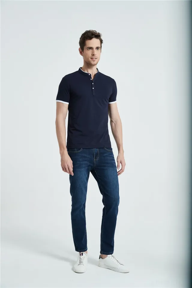 Business Casual Jeans Polo Men Summer Men Polo Shirt Soft Cotton