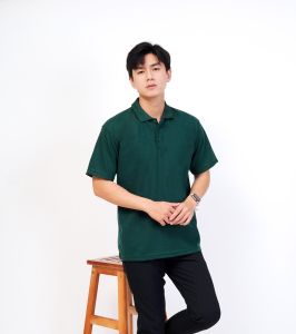 Kaos Kerah Polos HIJAU ARMY - kaos kerah pendek hijau army - Kaos Kerah Lengan Pendek - Baju Kerah HIJAU BOTOL - kaos kerah polos - baju WINSTAR