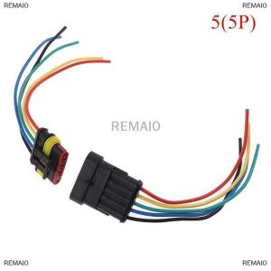 [COD] REMAI0 1 2 3 4 5 6Pin Female Male Waterproof Electrical Cable Auto Connector Car Plug