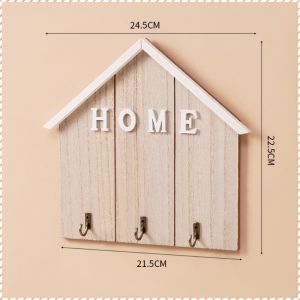 แขวนชั้นวางเสื้อผ้า กล่องเก็บกุญแจ ตะขอแขวนเสื้อผ้า กรอบสีขาว แฟชั่น เรียบง่าย แขวนไว้บนผนัง